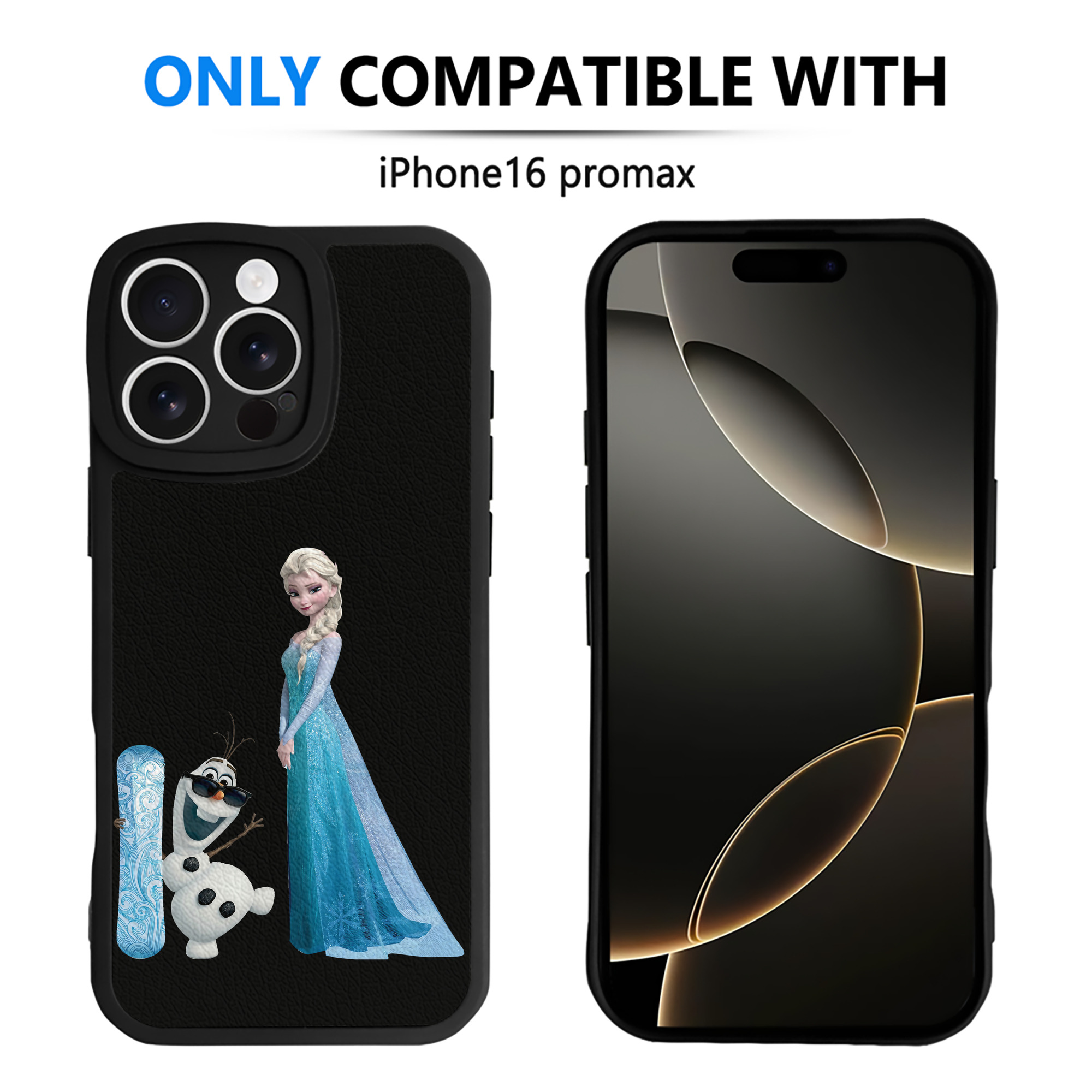 （画像用） アナと雪の女王 アンナ エルサ Frozen Anna Elsa 【iPhone 16シリーズ対応】シリコンスマホケース（レザー調） 材質：シリコン